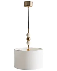 Hängeleuchte LOKY Metall Messing / Beige_1024704