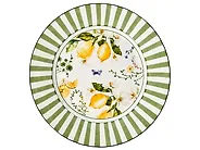 20-Piece Dinnerware Set LEMONGRASS Porcelain White/Green_1191908