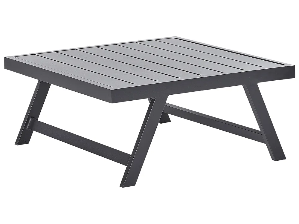 Garten Ecksofa mit Tisch 5-Sitzer COCCORINO Metall Grau_853539