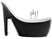 Freistehende Badewanne COCO 180 x 80 cm Schwarz / Weiß_1150281
