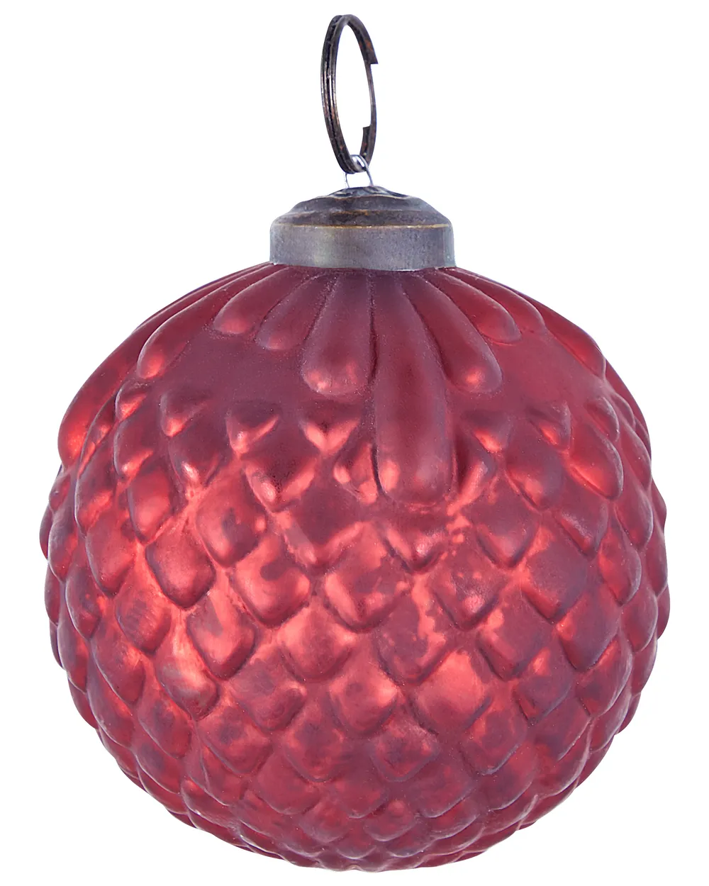 Set of 6 Baubles ARGENTIN Glass Red_899774