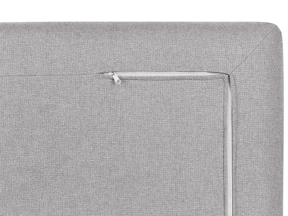 Sofa 2-Sitzer HEDEN mit Ottomane Stoff Grau_950684