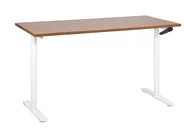 Schreibtisch manuell höhenverstellbar DESTINAS 160 cm 72 cm Braun / Weiß_899107
