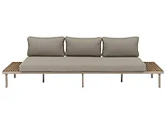 Garden Lounge Set with Table 5 Seater FIVIZZANO Acacia Wood Beige_1161051