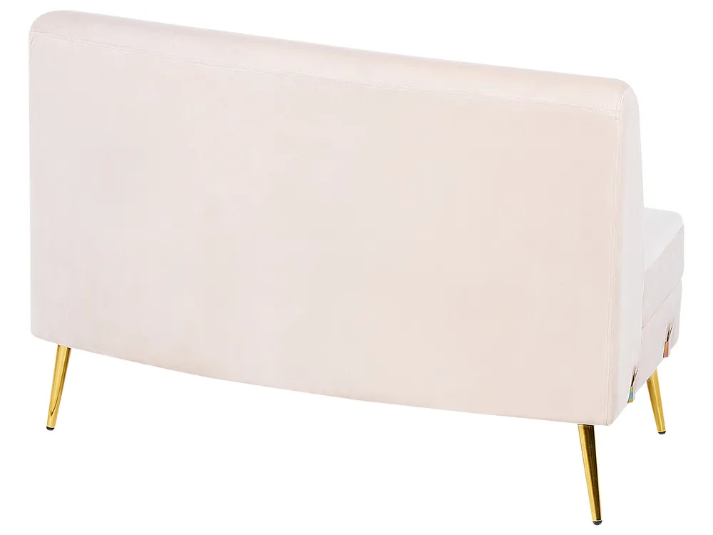 Halbrundes Sofa 4-Sitzer MOSS Samtstoff Hellbeige_851371