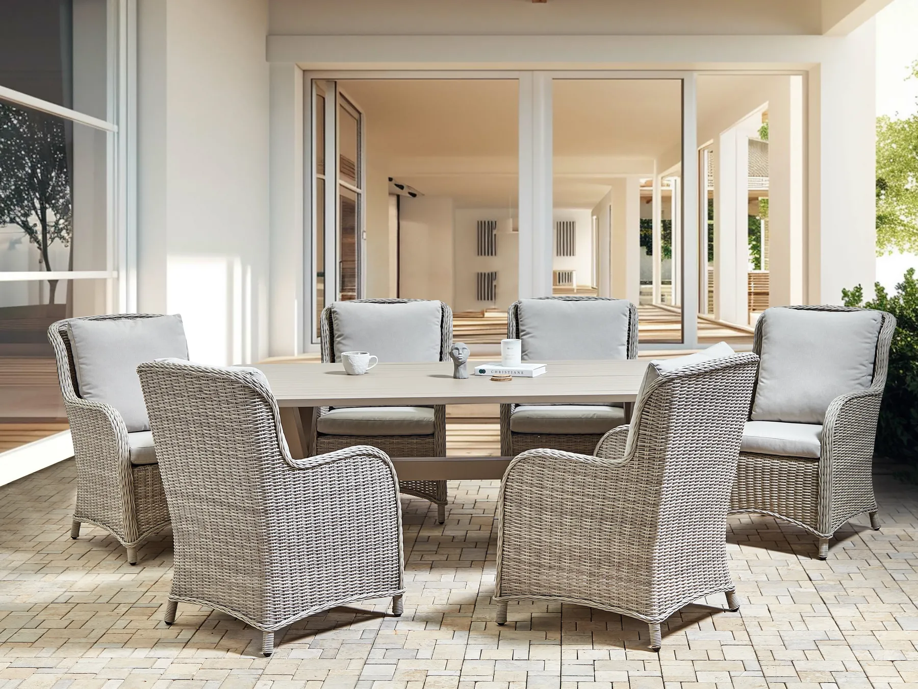 Outdoor Kissenbezug Set CASCAIS Beige_963441