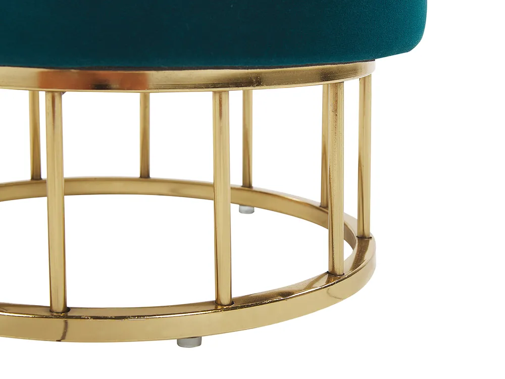 Pouf mit Stauraum ELGIN Samtstoff Blaugrün_772403