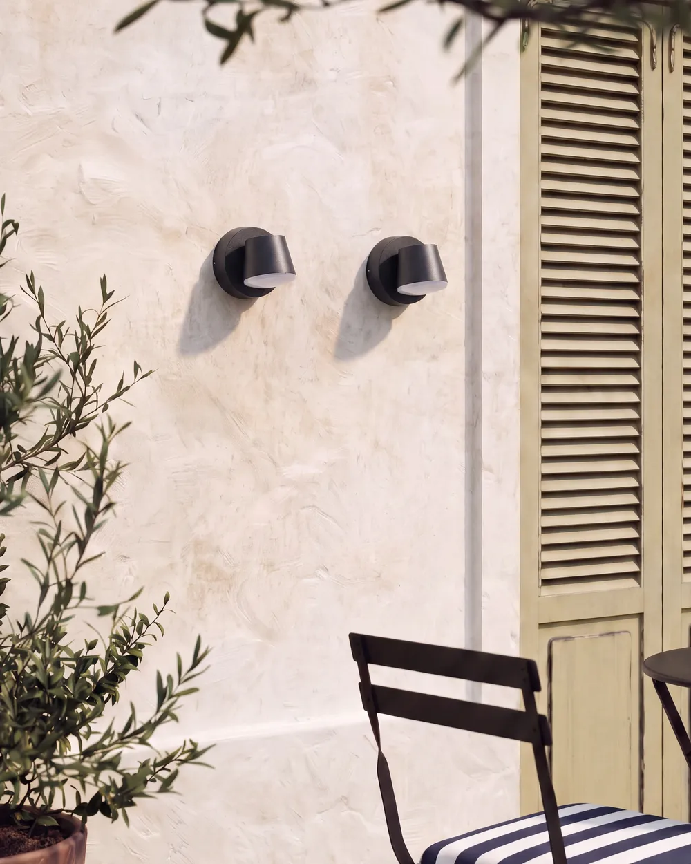 Set of 2 Outdoor LED Wall Lights SALAS Black_1149339