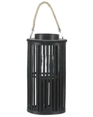 Laterne LUZON 40 cm Weidenholz Schwarz_774419