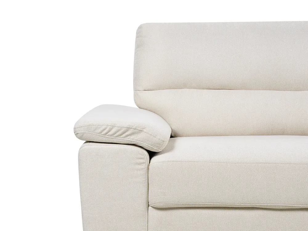 Living Room Set 5 Seater VOGAR Fabric Light Beige_901167