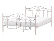 Bett mit Lattenrost Metall ANTLIA 140 x 200 cm Hellbeige_1165273