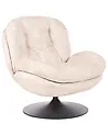Drehsessel NOLVIK Samtstoff Hellbeige