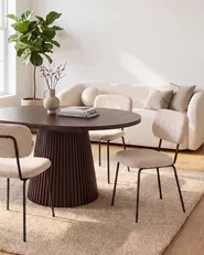 Set mit 2 Stühlen ADAIR Bouclé Beige_1093252