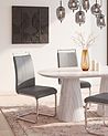 Set of 2 Dining Chairs GREEDIN Faux Leather Grey