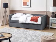 Ausziehbett Cord MIMIZAN 90 x 200 cm Dunkelgrau_843724