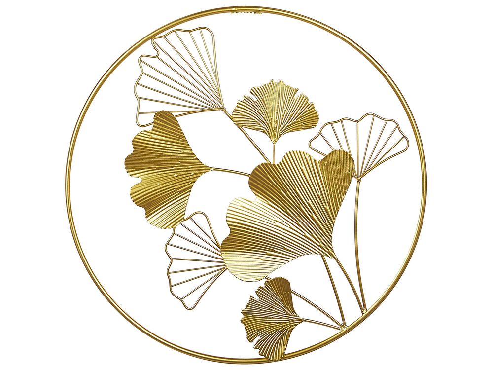 Wall Decor Flower BISMUTH 45 cm Metal Gold