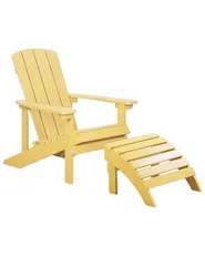 Gartenstuhl ADIRONDACK mit Fußstütze Gelb_809663
