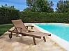 Sonnenliege AMANTEA mit Relaxfunktion Akazienholz Dunkelbraun