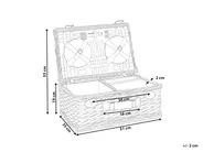 Picknickkorb FIGUE Geflecht Grau_964298