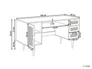 Schreibtisch RAFFRA 140 cm 60 cm Hellbraun_1046836