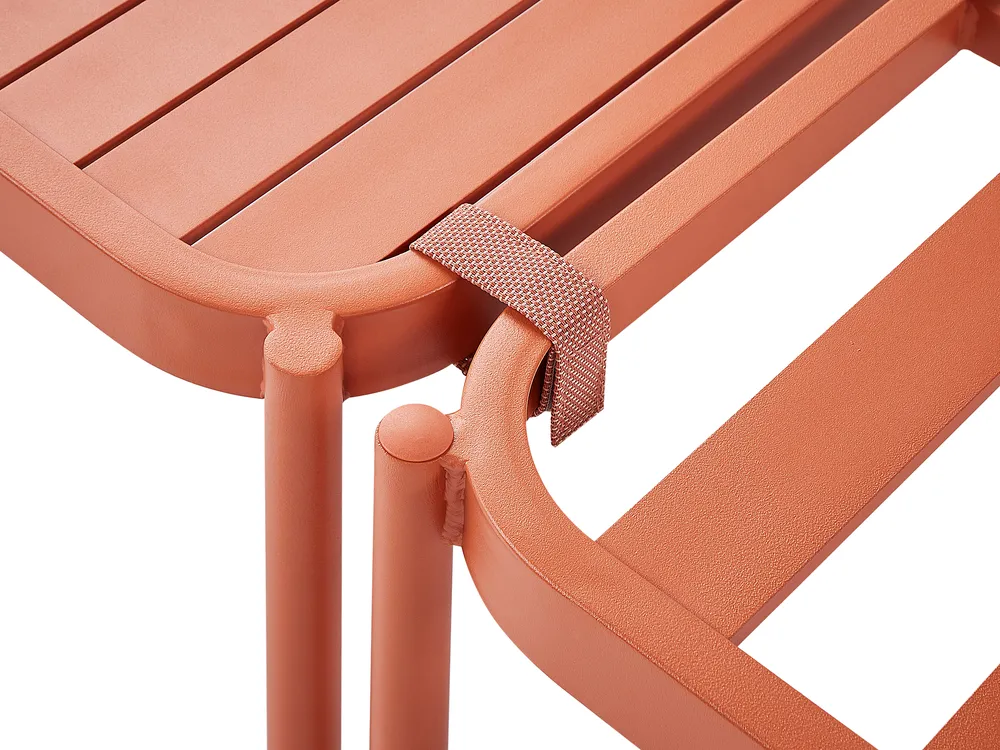 Ensemble de salon de jardin avec table 2 places TERRACINA Métal Orange_826681