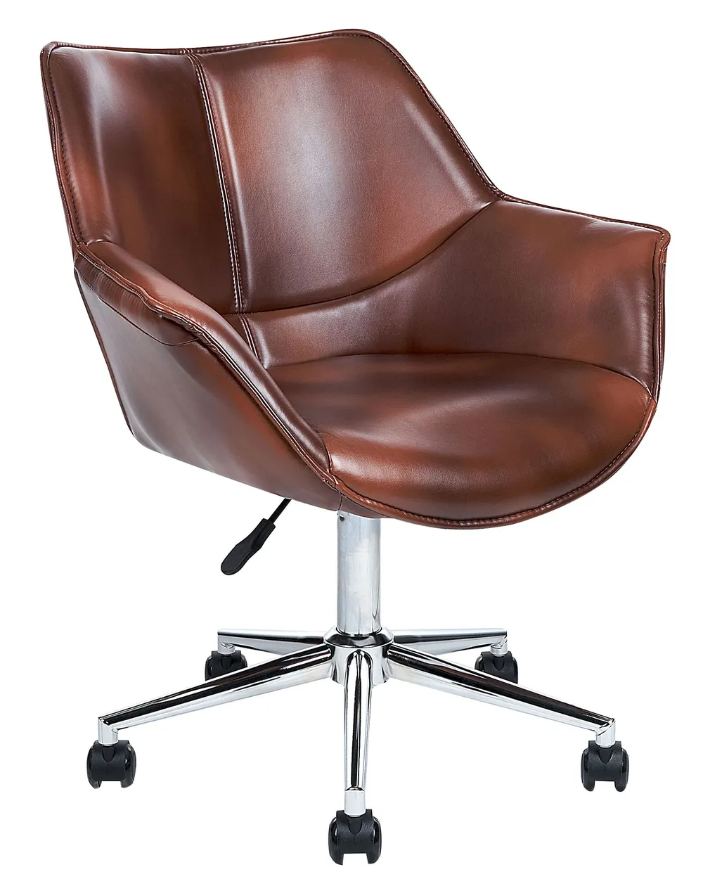 Desk Chair NEWDALE Faux Leather Dark Brown_854757