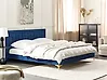 Bett mit Lattenrost Samtstoff LIMOUX 180 x 200 cm Marineblau
