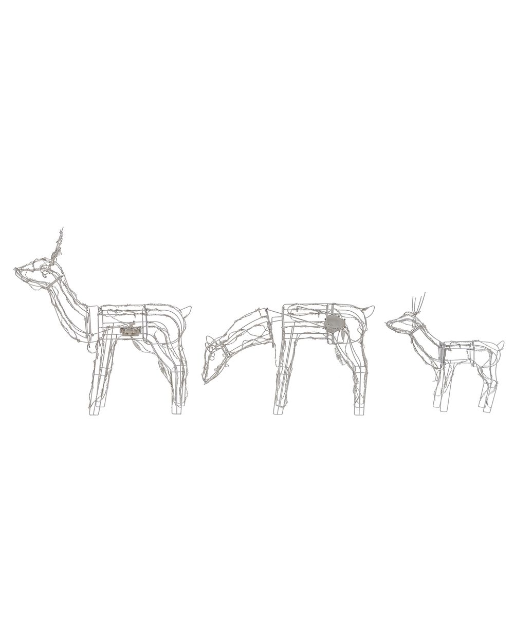 Outdoor Decoration LED MIKKELI 76/47/52 cm Animated Reindeer White
