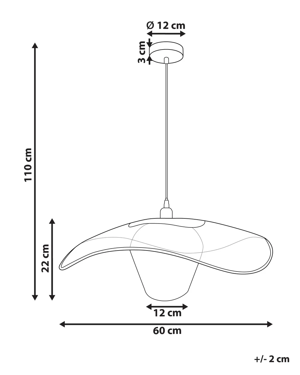 Pendant Lamp LUNGA Metal Black_915589