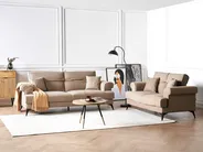 Sofa 3-Sitzer SKIVE Stoff Hellbraun_946767