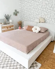 Bed Boucle LINARDS 160 x 200 cm (EU King Size) White_949407