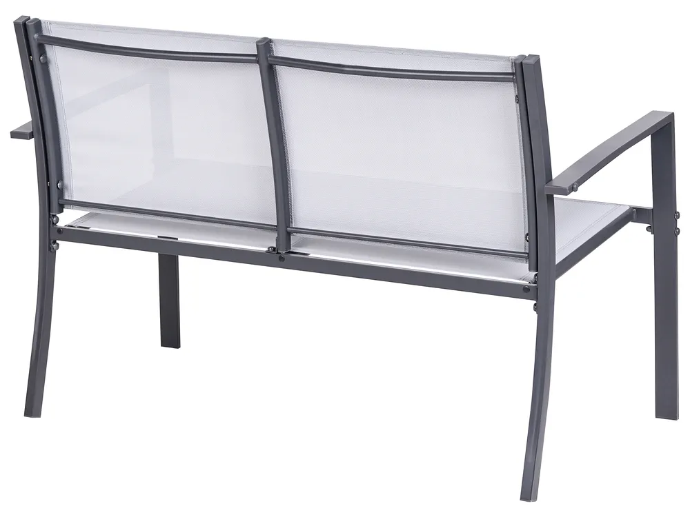 Lounge Set mit Tisch 4-Sitzer TAVOLETO Metall Grau_1044771