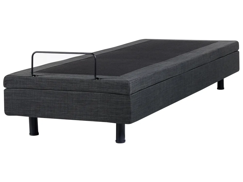 Verstellbares Bett ohne Kopfteil Stoff DUKE 90 x 200 cm Dunkelgrau_971197