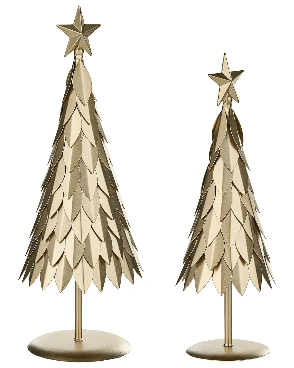 Set of 2 Figurines KEMIJOKI 41/48 cm Christmas Tree Gold