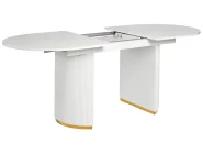 Ausziehbarer Esstisch DULVERTON Weiß 160/200 cm 90 cm_1005685