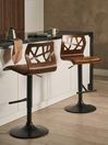 Set mit 2 Barstühlen PETERSBURG Kunstleder Braun / Schwarz