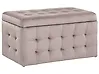 Ottomane mit Stauraum MICHIGAN Samtstoff Rosa