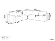 Modul Ecksofa 5-Sitzer KIVVIK Stoff Grün linksseitig_1045755