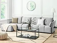 Ecksofa TOMRA Stoff Hellgrau rechtsseitig_1185743