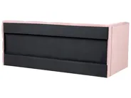 Tagesbett Stoff JACOU 90 x 200 cm mit Stauraum linksseitig Rosa_1091082