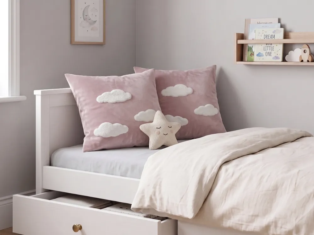 Dekokissen 2er Set IPOMEA Samtstoff 45 x 45 cm Rosa