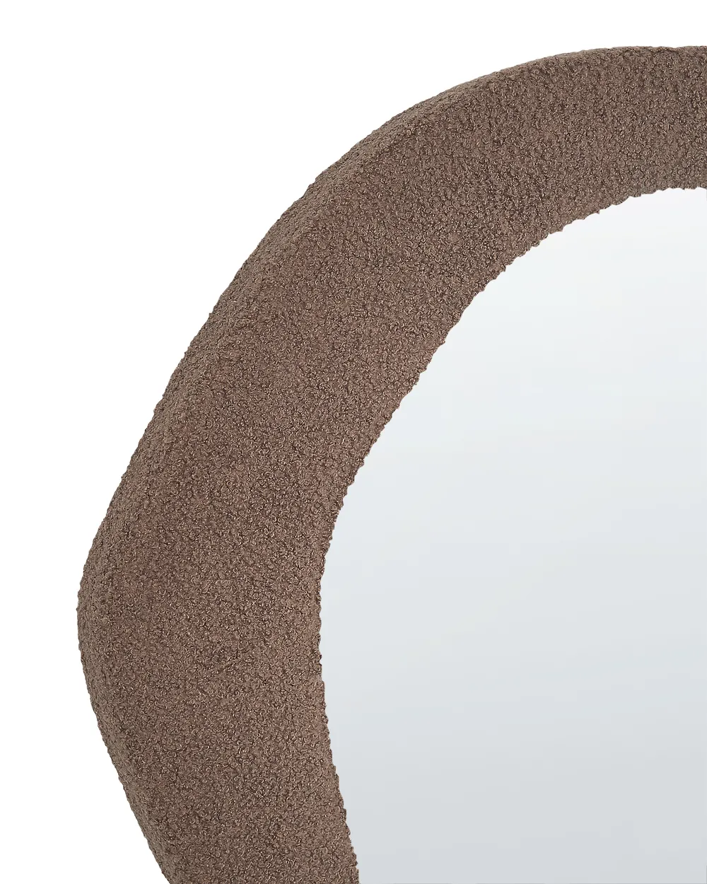 Wall Mirror BLISMES 79 cm 80 cm Boucle Brown_914832