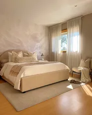 Bett mit Stauraum VAUCLUSE Bouclé Beige 180 x 200 cm_853812