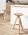 Set mit 2 Barhockern AROMA Holz Hellbraun