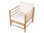 Lounge Set mit Tisch 5-Sitzer CERRETO Bambus Cremeweiß linksseitig_909560