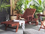 Sonnenliege TOSCANA mit Relaxfunktion Akazienholz Dunkelbraun_1183017