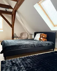 Bed Fabric FITOU 160 x 200 cm (EU King Size) Black_1039196