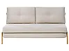 Schlafsofa 2-Sitzer EDLAND Stoff Hellbeige