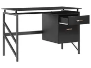 Schreibtisch MORITON 117 cm 57 cm mit Stauraum Schwarz_782270