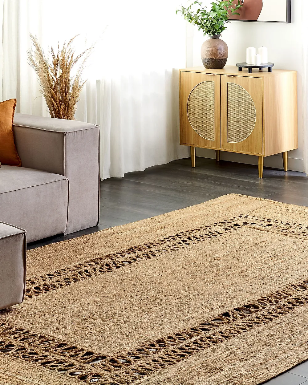 Rug YENIKOY Beige 200 x 300 cm Jute_1187954